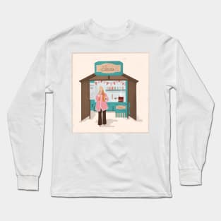 Girl Drink Warm Cocoa Long Sleeve T-Shirt